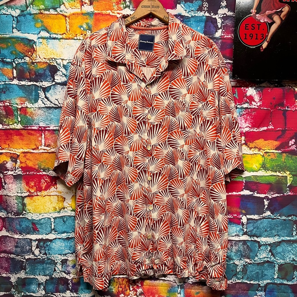 Tommy Bahama Silk Hawaiian Shirt Floral 2XB